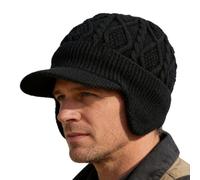 Bonnet avec oreillettes - Couvre-chef chaud d'hiver, bonnet en tricot épais coupe-vent | Dispositif de protection extérieure par temps froid, équipement de chapeau isolé pour le camping, la course, la