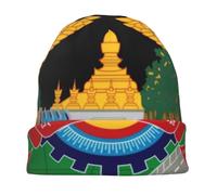 Bonnet avec République Démocratique Populaire Laoemblème National pour Homme Extensible Doux Chaud Dhiver Quotidien Unisexe Confortable en Soie De Lait Foulard Tête Idée Cadeau Papa Ou Lui Skullcap
