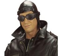 Bonnet aviateur noir façon cuir noir G