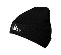 Bonnet Beanie Cadeaux Amusants pour Les Amateurs D'Échecs : Échecs, Battements De Cœur, Maître D'Échecs Bonnet d'hiver Respirant Classics Basic Beanie Unisexe Chapeau d'hiver