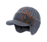 Bonnet Beanie - Casque isolé coupe-vent avec aile et oreilles | Bonnet de cyclisme chaud pour climats froids, ski en plein air, randonnée, snowboard, sport, luge, cyclisme, père marié Abue