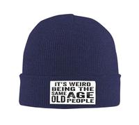 Bonnet Beanie C'est Bizarre D'Avoir Le Même Âge Que Les Personnes Âgées Bonnets en Tricot Chaud Bonnet d'hiver Extensible Chapeau d'hiver pour Homme Femme Automne Printemps