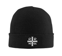 Bonnet Beanie Christianisme IC XC Nika Orthodoxie Orientale Bonnets en Tricot Chaud Chapeau d'hiver Confortable Bonnet d'hiver pour Course Sport Shopping