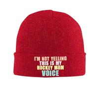 Bonnet Beanie Je Ne Crie Pas, C'est Ma Voix De Maman Hockey. Knit Beanies Extensible Chapeau d'hiver Moderne Bonnets Tricoté pour Printemps Course Homme Femme