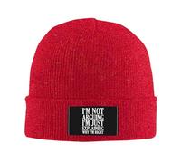 Bonnet Beanie Je Ne Discute Pas, J'Explique Simplement Pourquoi J'Ai Raison. Bonnets en Tricot Chaud Classics Basic Beanie Unisexe Knit Beanies pour Course Shopping Sport