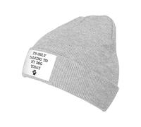 Bonnet Beanie Je Parle À Mon Chien Aujourd'hui (Drôle) Amoureux des Chiens Bonnets Tricoté Unisexe Bonnet d'hiver Slouch Classics Basic Beanie pour Hiver Course Homme Femme