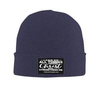 Bonnet Beanie Je Peux Tout Faire - Verset Chrétien - Foi Bonnet d'hiver Souple Bonnets Tricoté Slouch Knit Beanies pour Quotidienne Sport Shopping