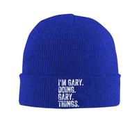 Bonnet Beanie Je suis Gary, Je Fais des Trucs De Gary. Knit Beanies Moderne Bonnets Tricoté Slouch Bonnet d'hiver pour Printemps Homme Femme Sport