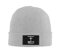 Bonnet Beanie Jérémie 29:11 Verset Jésus Christianisme Knit Beanies Unisexe Chapeau d'hiver Respirant Bonnets en Tricot pour Homme Femme Sport Quotidienne