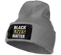 Bonnet Beanie Les Vies des Noirs Comptent Bonnets Tricoté Souple Chapeau d'hiver Respirant Bonnets en Tricot pour Automne Homme Femme Quotidienne