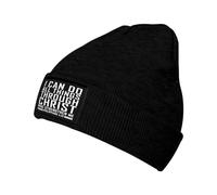 Bonnet Beanie Philippiens 4:13 Verset Christianisme Cadeaux Foi Cadeaux Religieux Knit Beanies Doux Bonnets en Tricot Chaud Chapeau d'hiver pour Shopping Sport Automne