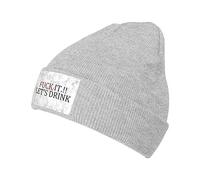 Bonnet Beanie Tant Pis, Buvons Un Coup Knit Beanies Doux Bonnets en Tricot Unisexe Classics Basic Beanie pour Homme Femme Course Sport