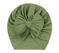 Bonnet Bébé 3-6 Mois - Chapeau Bébé Solide Accessoires Enfants Noué Garçon Bonnet Chapeaux Fille Enfant en Bas Âge Arc Bébé Soins (Green One Size)