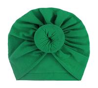 Bonnet Bebe 6 Mois - Toddler Infant Baby Boys Girls Cap Solid Noué Élastiques Turban Hat (Green One Size)