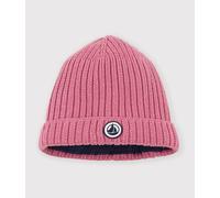 Bonnet bébé en coton doublé en polaire Petit Bateau - rose - Taille 3/6 mois 3/6M rose