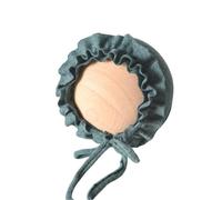 Bonnet bébé en dentelle plissée noué avec corde pour nouveau-né de 0 à 2 mois, photographie professionnelle et familiale, accessoires pour nouveau-nés, séance photo