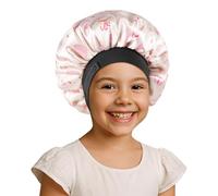 Bonnet bébé en satin de soie douce pour filles garçons, bonnet de couchage réglable double couche pour enfants en bas âge cheveux bouclés naturels