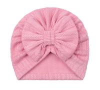Bonnet Bebe Garcon - Bonnet Bébé en Maille Douce À Rayures Couleur Blé Et Joli Nœud - Couvre-Chef Douillet pour Nourrissons Et Jeunes Enfants (0-24 Months)