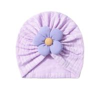 Bonnet Bebe Garcon - Bonnet en Tricot pour Bébé avec Un Joli Motif À Cinq Pétales pour Les Nourrissons Et Les Tout-Petits De 0 À 3 Ans (Purple 0-36 Months)