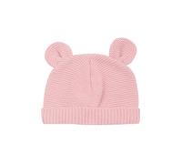 Bonnet de naissance Ours en maille Rose poudre (0-1 mois)