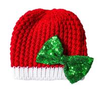 Bonnet Bebe Naissance - Bonnet Bébé avec Adorable Nœud Tricoté Chaud pour Nourrissons Et Tout-Petits Couvre-Chef d'hiver Douillet pour Enfants De 0 À 3 Ans pour Bébé Froid (Green 0-36 Months)