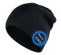 Bonnet Bluetooth Homme Bonnet Tricoté Doux Et Chaud,Bonnet Musique avec Haut-Parleurs Stéréo,Mains Libres pour Répondre aux Appels Et Écouter de la Musique,Compatible Tous Les Appareils Bluetooth Noir
