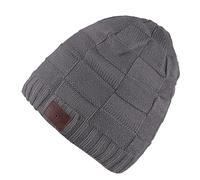 Bonnet Bluetooth Homme,Bonnet Unisexe sans Fil V5.0 Bonnet en Tricot,Lavable Chapeau Bluetooth avec Micro et Haut-parleurs stéréo intégrés Cadeau pour Les Hommes