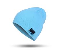 Bonnet Bluetooth Rechargeable Avec Micro Integre Et Haut-Parleurs Stereo, Bonnet Tricote Chaud Pour L'automne Et L'hiver