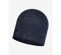 Bonnet Buff Midweight Merino Wool Melange Night Blue bleu foncé