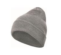 Build Your Brand Bonnet en tricot épais large bande Unisexe Gris Taille unique