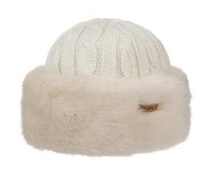 Bonnet Cable Knit Faux Fur by Barts blanc One Size