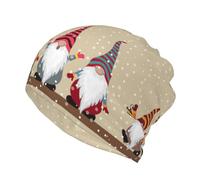 Bonnet, Cache-Cou tricoté, Masque Facial, écharpe, Cagoule, Chapeau de Course Ample, imprimé Gnomes de Noël