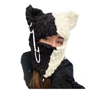 Bonnet Cagoule Femme Hiver Chaud Diable Drole Cache Cou Fantaisie Adulte Fantaisie Casquette Chapeau Beanie Velours Epais Peluche Mode Sport Ski Cadeau Noel