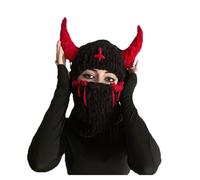 Bonnet Cagoule Femme Homme Hiver Chaud Cache Cou Diable Drole Polaire Adulte Fantaisie Casquette Chapeau Beanie Velours Epais Peluche Mode Sport Ski Cadeau Noel