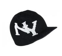 Bonnet Casquette New York Noir et Blanc en Laine Tendance et Chaude Matnyx - Noir Taille unique