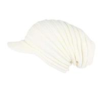 Bonnet Casquette Rasta Blanc Cassé en Laine Beige Fashion Kift - Mixte