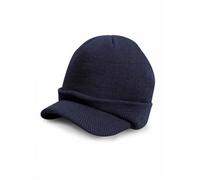 Bonnet casquette tricoté style army urban - RC060X - bleu marine - RESULT - Adulte - Mixte - Automne / Hiver