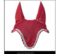 Bonnet Chasse-Mouches Equithème "Diamond" - Couleur : Rouge, Taille : Cheval