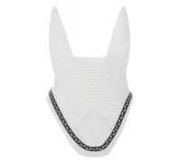 Bonnet Chasse-Mouches Equithème "Infinity" - Couleur : Blanc/Tresse, Taille : Cheval