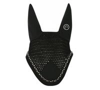 Bonnet Chasse-Mouches Equithème "Infinity" - Couleur : Noir/Glitter, Taille : Cheval