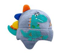 Bonnet Chaud en Tricot Dinosaure pour - Bonnet d'hiver pour bébé et Tout-Petit avec Rabats Auriculaires, Chapeau de Dinosaure Confortable Coupe-Vent pour garçons et Filles, Mignonne Casquette