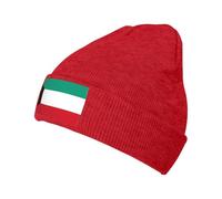 Bonnet Chaud Tricoté À Imprimé Koweit Drapeau sans Bords Repliable Extérieur Anti Vent Unisexe Ski Running Beanie Élastique Doux Confortable Anti Vent Vélo Plage Multi Usage