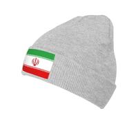 Bonnet Chaud Tricoté À Imprimé L'Iran Drapeau sans Bords Repliable Extérieur Anti Vent Unisexe Ski Running Beanie Élastique Doux Confortable Anti Vent Vélo Plage Multi Usage
