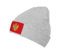 Bonnet Chaud Tricoté À Imprimé Monténégro Drapeau sans Bords Repliable Extérieur Anti Vent Unisexe Ski Running Beanie Élastique Doux Confortable Anti Vent Vélo Plage Multi Usage