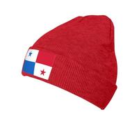 Bonnet Chaud Tricoté À Imprimé Panama Drapeau sans Bords Repliable Décontracté Pliable Ski Running Beanie Élastique Doux Confortable Taille Unique Unisexe Sport Extérieur Anti Vent Froid