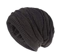 Bonnet chaud tricoté en coton pour homme, bleu marine, Taille unique