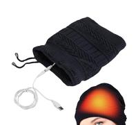 Bonnet Chauffant - Bonnet Électrique Tricoté 2 en 1 avec Batterie Rechargeable - Écharpe Électrique Réchargeable pour Hiver | pour Hiver Randonnée Ski Sport Extérieur Froid