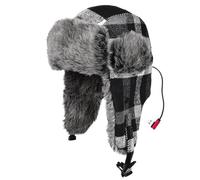 Bonnet chauffant USB peluche à trois réglages | Couvre-tête chauffant USB, pour les trajets quotidiens, le cyclisme, la marche, la pêche, les femmes, les adultes, les adolescents, lui, elle, Grille