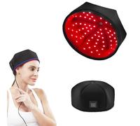 Bonnet chauffant Warmforwel à lumière rouge et proche infrarouge, 120 LED 660 nm et 850 nm, 3 modes pour le bien-être des cheveux, arrêt automatique après 20 minutes, alimentation USB-C (Noir)