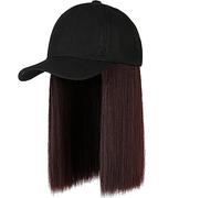 Bonnet Chauve Cap perruque synthétique Extensions de cheveux perruques de cheveux for les femmes court droit Bob haute température Fiber réglable Hip Hop casquette de Baseball Bonnet de Cheveux (Colo
